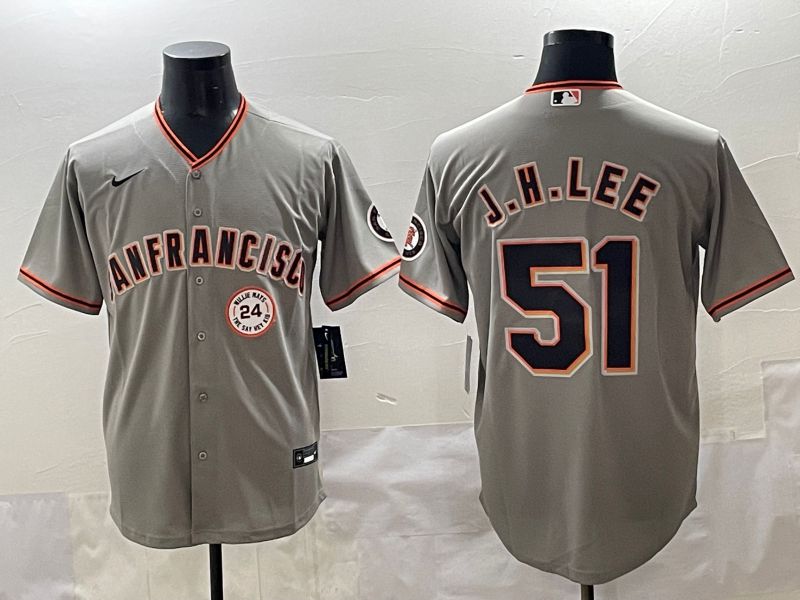 Men 2025 San Francisco Giants #51 J.H.Lee Grey Game Nike MLB Jersey style 14
